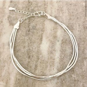 New ⭐️ .925 Sterling Silver Multi-Stand Bracelet